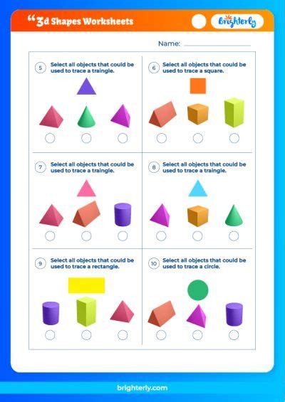 Free Printable 3D Shapes Worksheet for Kids [PDFs] Brighterly.com ...