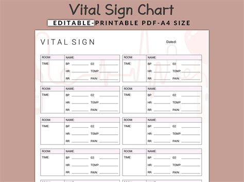 Blank Vital Signs Chart