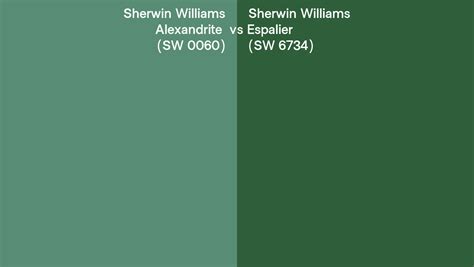 Sherwin Williams Alexandrite Vs Espalier Side By Side Comparison