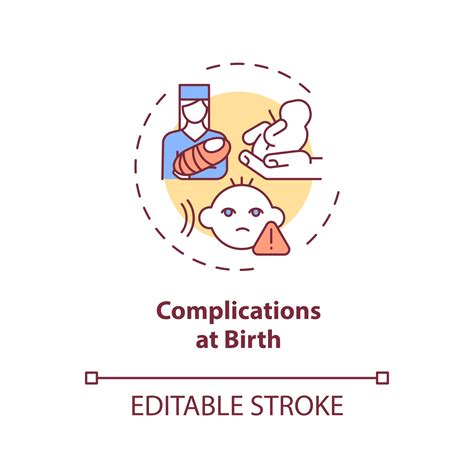 Complications At Birth Concept Icon 2486934 Vector Art At Vecteezy