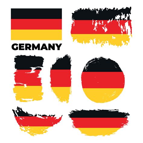 Flag Of Federal Republic Of Germany Brush Stroke Background Vector