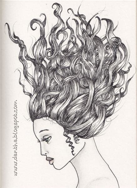 Windy Hair Drawing