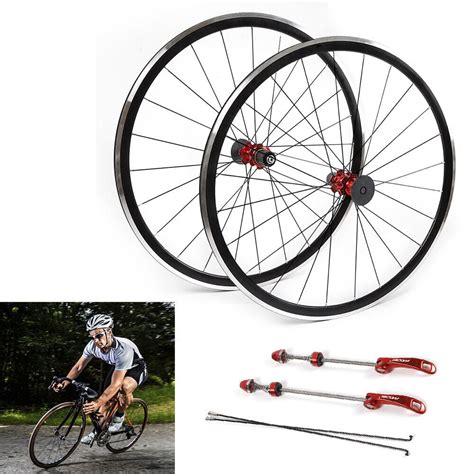 C Ultralight Road Bicycle Wheel Front Rear Wheelset Brake Aluminum