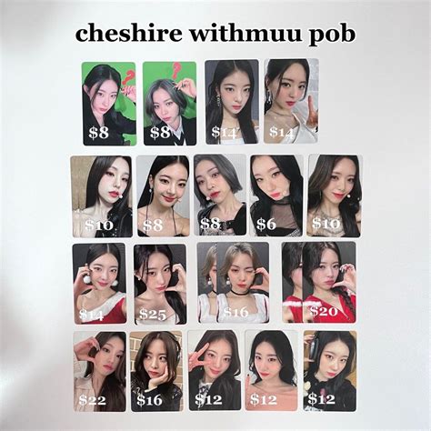 Wts Itzy Assorted Photocards And Pob From Cheshire Checkmate Cil Era