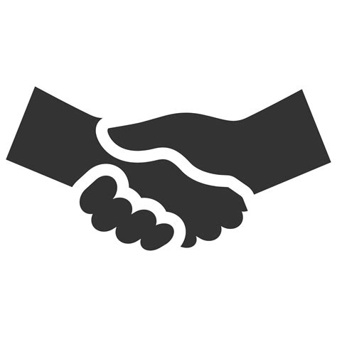 Black and white icon handshake 14031874 Vector Art at Vecteezy