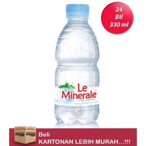 Jual Air Mineral LE MINERAL LE MINERALE 330 ML 1 DUS ISI 24 BOTOL