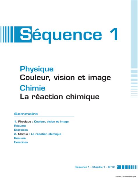 Physique Couleur Vision Et Image Chimie La R Action Chimique