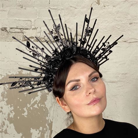 Party Crown Black Roses Crown Diy Boho Decor Boho Diy Black Hair