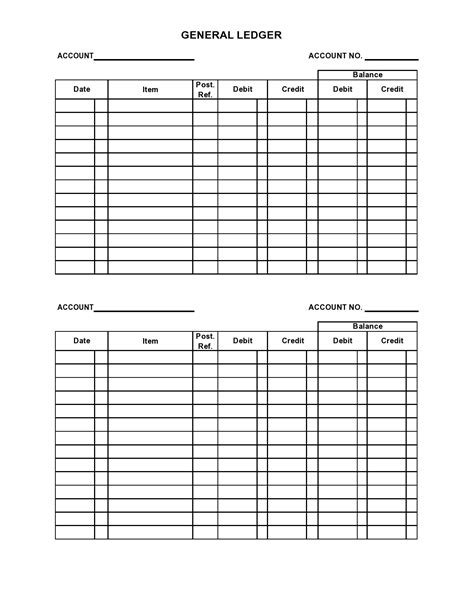 38 Perfect General Ledger Templates [excel Word] ᐅ Templatelab