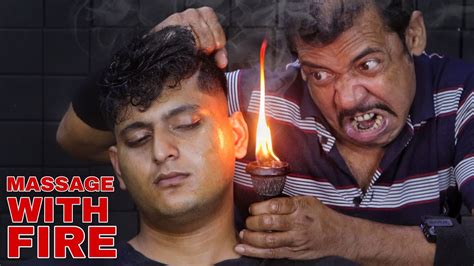 Fire Ear Massage By Asim Barber Ear Massage And Ear Fingering Neck Cracking Head Massage