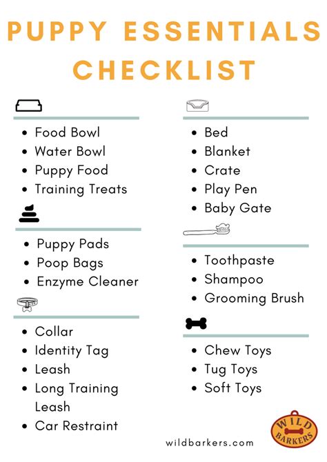 Puppy Essentials Checklist: Everything You Need For A Pup - Wild Barkers