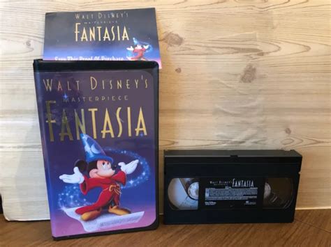 Walt Disney S Masterpiece Fantasia Vhs Video Tape Rare Black Clamshell