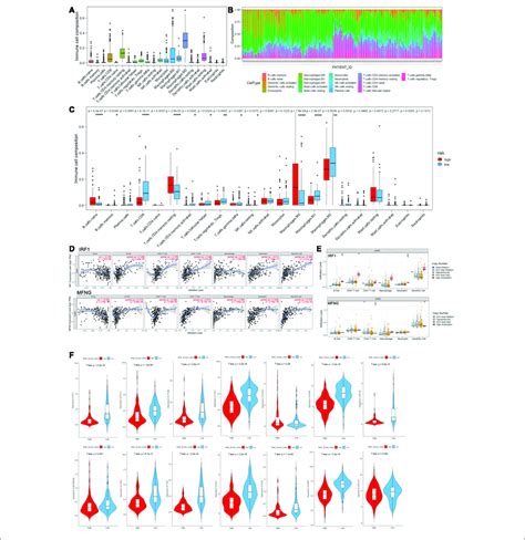 The Landscape Of Immune Cell Infiltration In The High And Low Risk