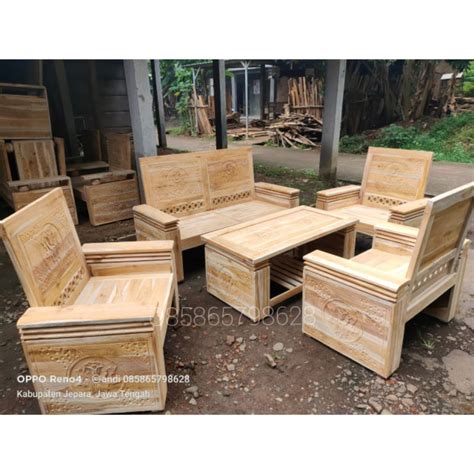 Jual Kursi Tamu Minimalis Tumpuk Kursi Tamu 2111 Meja Kayu Jati