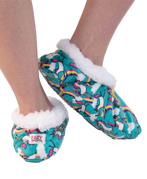 Unicorn Fuzzy Feet Slippers Lazyone