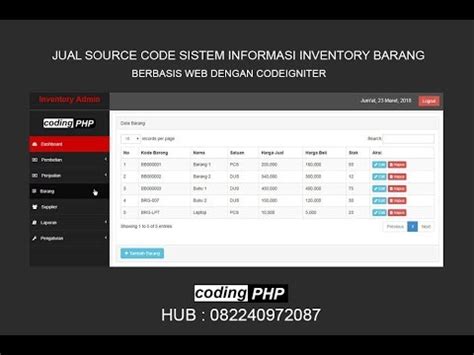 Sistem Aplikasi Inventory Barang Berbasis Web Dengan PHP Dan MySql