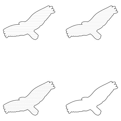 Flying Eagle Shaped Writing Template Free Printable Papercraft Templates