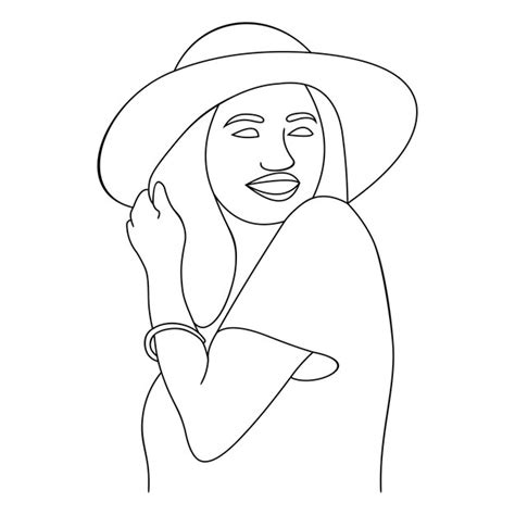 Premium Vector Beauty Woman Line Art