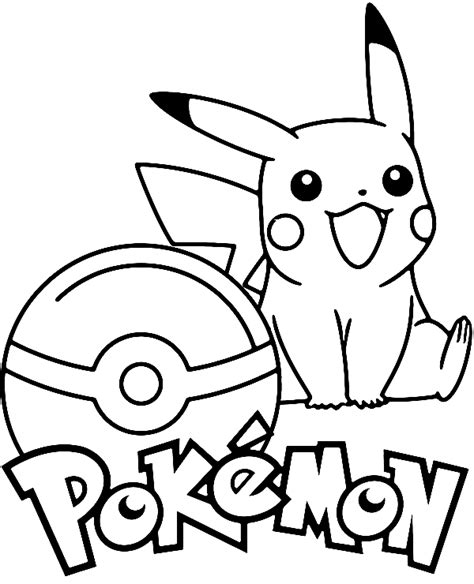 Dibujo De Pikachu Y Pokeball Para Colorear Dibujos Para Colorear