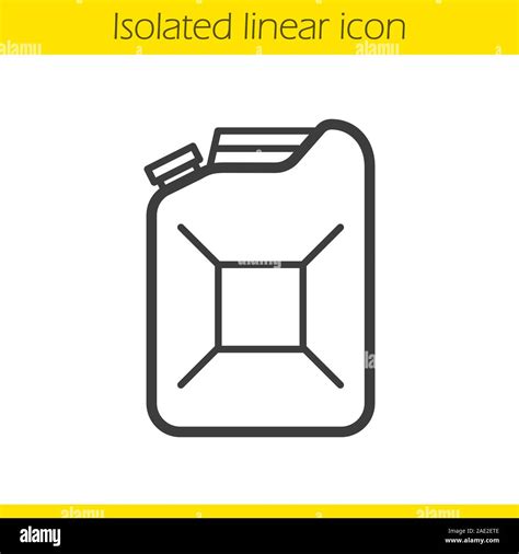 Gasoline Canister Linear Icon Fuel Thin Line Illustration Petrol