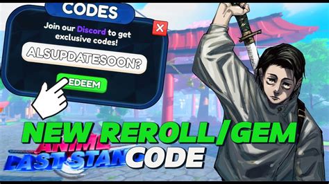 New Anime Last Stand Reroll Gems Codes YouTube