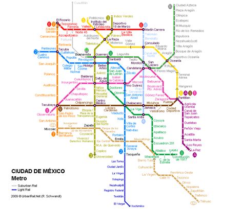 Mapa del Metro de Ciudad de México para Descarga Mapa Detallado para