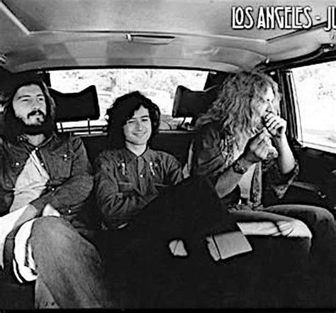 Led Zeppelins John Bonham Jimmy Page Robert Plant In A Limo Los