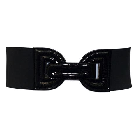 Plus Size Snap Closure Tall Elastic Cinch Belt Black Evogues Apparel