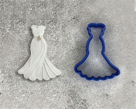 Wedding Dress Cookie Cutter Clay Cutter Fondant Cutter Etsy