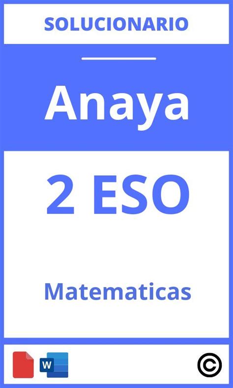 Solucionario Matematicas 2 Eso Anaya PDF