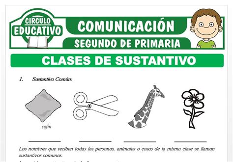 Clases De Sustantivo Para Segundo De Primaria Fichas GRATIS