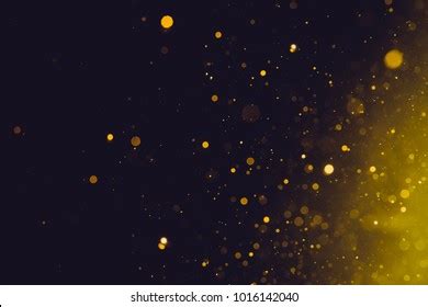 Abstract Gold Bokeh On Black Background Stock Photo 1035001522