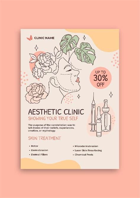 Personalize And Get This Hand Drawn Linear Aesthetic Clinic Beauty