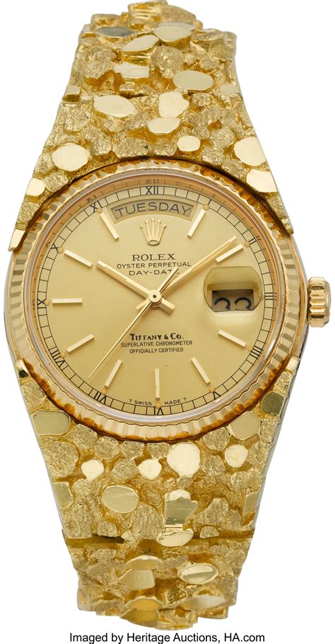 Rolex Ref 18000 President For Tiffany And Co With Massive Gold Lot