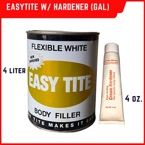 Easy Tite Body Filler Flexible White Gallon W Hardener Set Etg