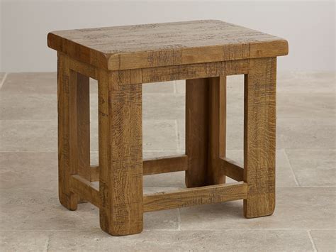 Ripley Rough Sawn Solid Oak Dressing Stool Bedroom Furniture