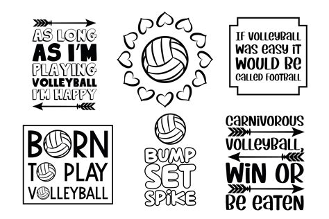 24 SVG Volleyball Quotes and Sayings. Volleyball Mom and Bro - Etsy