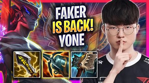 FAKER IS BACK TO KOREA SOLOQ WITH YONE T1 Faker Plays Yone MID Vs