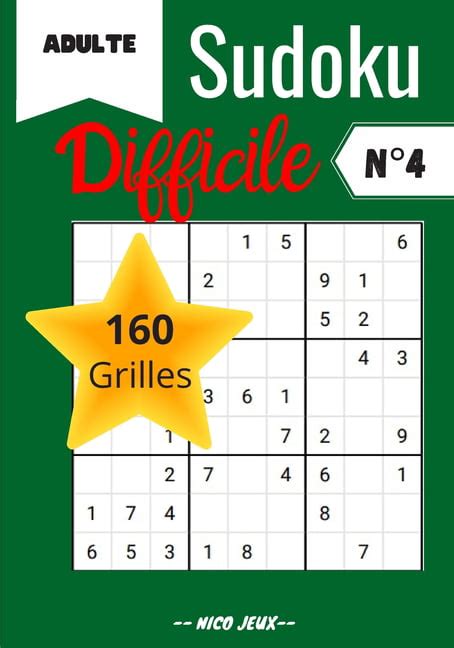 Sudoku DIFFICILES Adulte 160 Grilles Avec Solutions Livre De