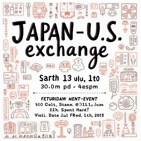 Japan U S Exchange Event Flyer Stable Diffusion Online