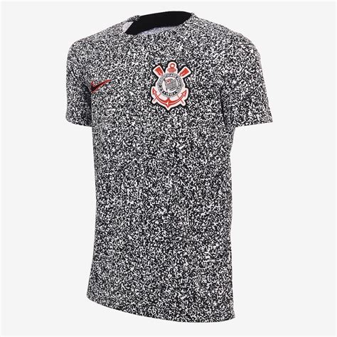 Camiseta Nike Corinthians Pré Jogo 2024 Academy Pro Infantil em