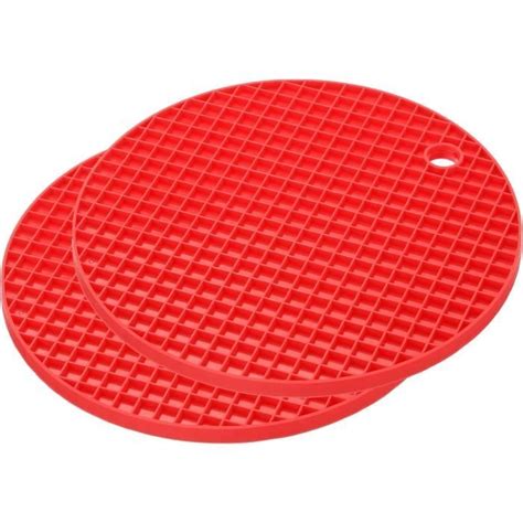 Silicone Dessous De Plat Tapis 2Pcs Rond Chaud Poêle Tampon Chaud Pot