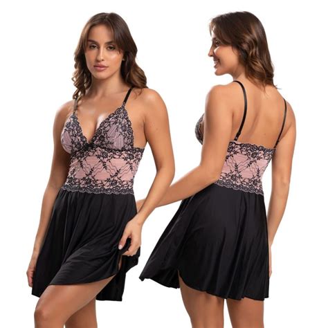 Camisola Sensual De Renda Sem Bojo Lingerie Sexy Microfibra E Regulagem Shopee Brasil