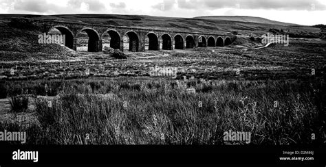 Rail Viaduct Wensleydale Stock Photo Alamy