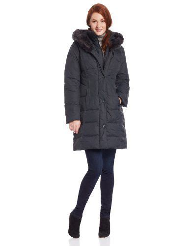 LARRY LEVINE Women S Hooded 3 4 Length Down Filled Coat