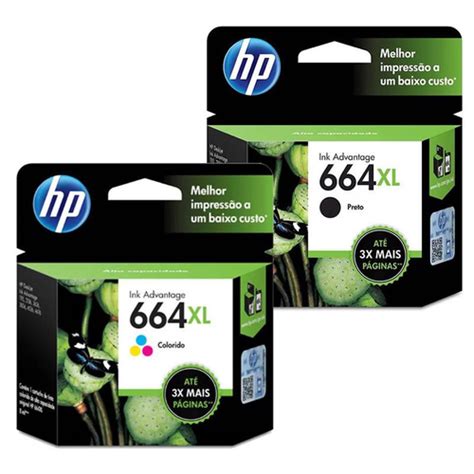 Cartuchos hp 664 xl Black Color Originais em Promoção Ofertas na