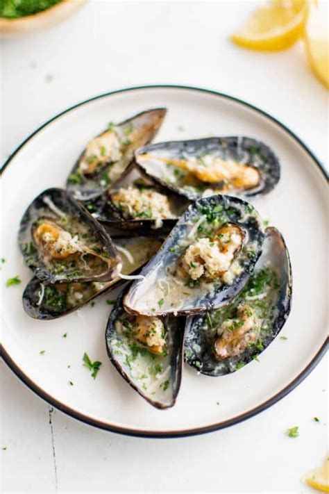 Baked Mussels With Garlic Butter Spoonful Of Flavor