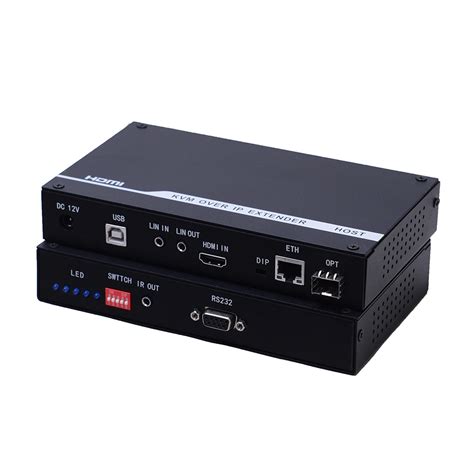 Lossless Hdmi Extender Over Ip With Optical Fiber And Rs232 Serial Port Kvm Extender And Hdmi