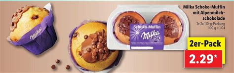 Milka Schokolade Muffin Mit Alpenmilch Schokolade Angebot Bei Lidl