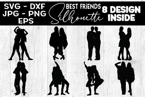 Women Best Friends SVG Silhouettes Best Friends SVG